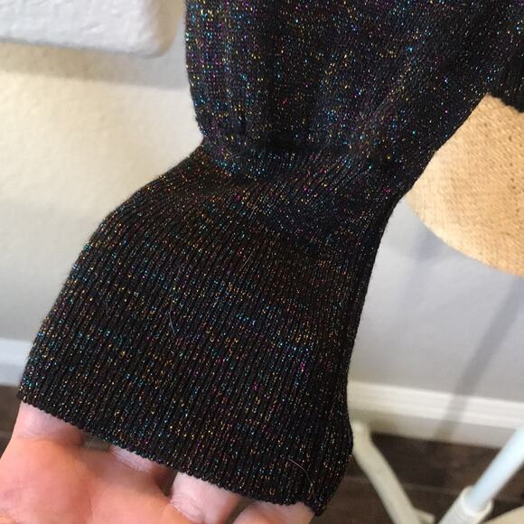 Lane Bryant Fitted Long Sleeve Crew Neck Metallic Thread Shine Sweater Sz 14/16 - Picture 8 of 11